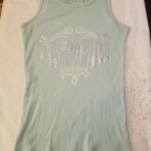 Cruel Girl Mint Green Ribbed Tank Top - L